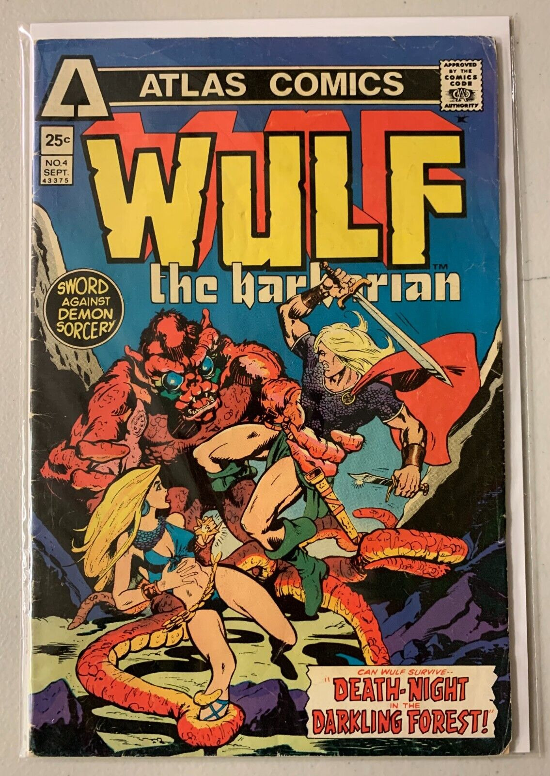 Wulf the Barbarian #4 Atlas 4.0 VG (1975)