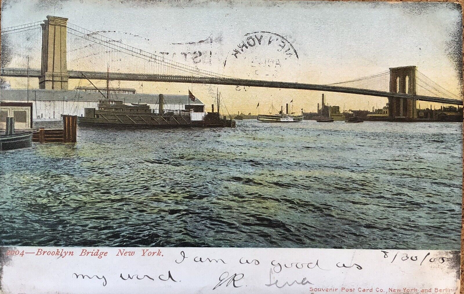 Postcard Vintage: Brooklyn Bridge  New York