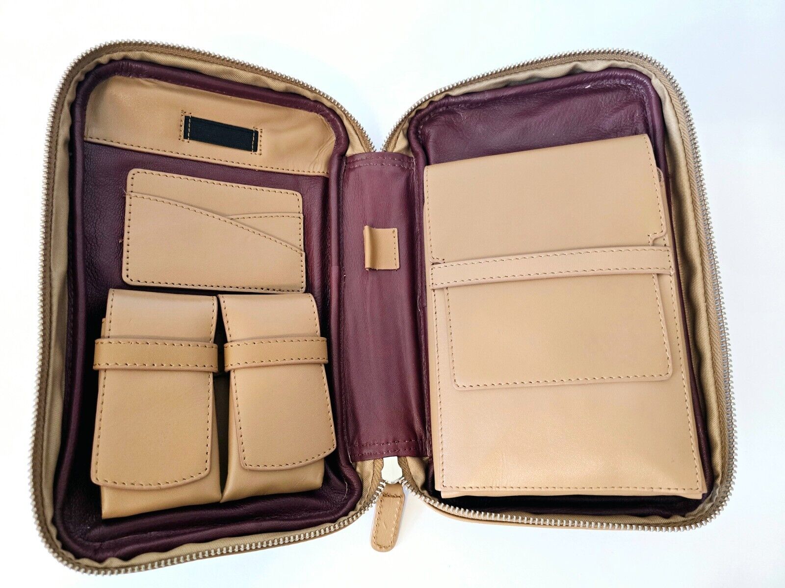 Genuine Leather Cigar Box Travel Humidor Leather Bag Portable USA