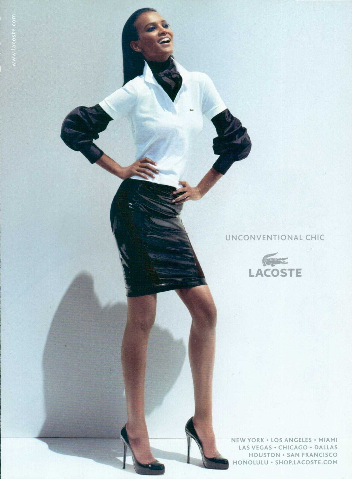 LACOSTE Footwear Magazine Print Ad Advert long legs high heels shoes 2011