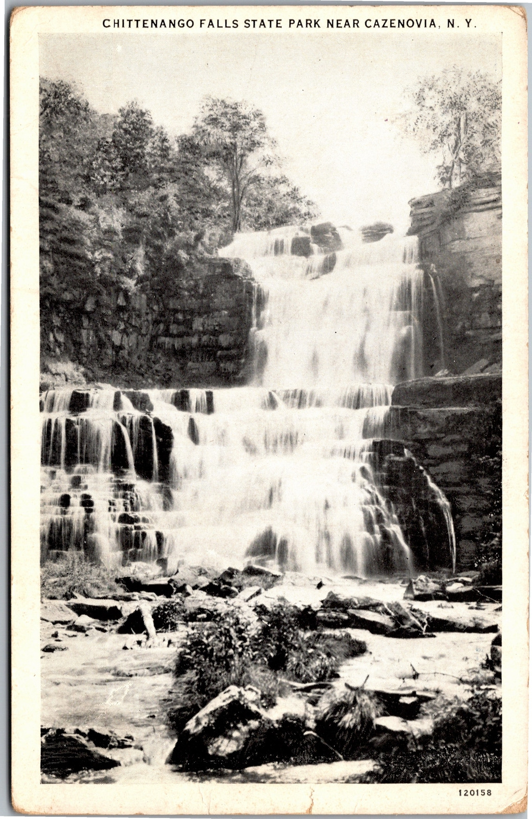 Postcard NY Cazenovia Chittenango Falls State Park