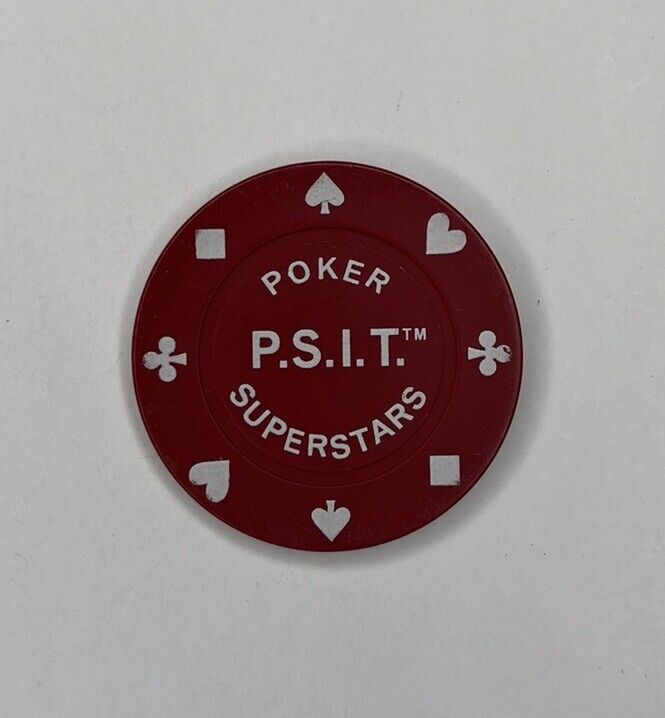 1 RED Poker P.S.I.T. Superstars Invitational Tournament Casino Chip