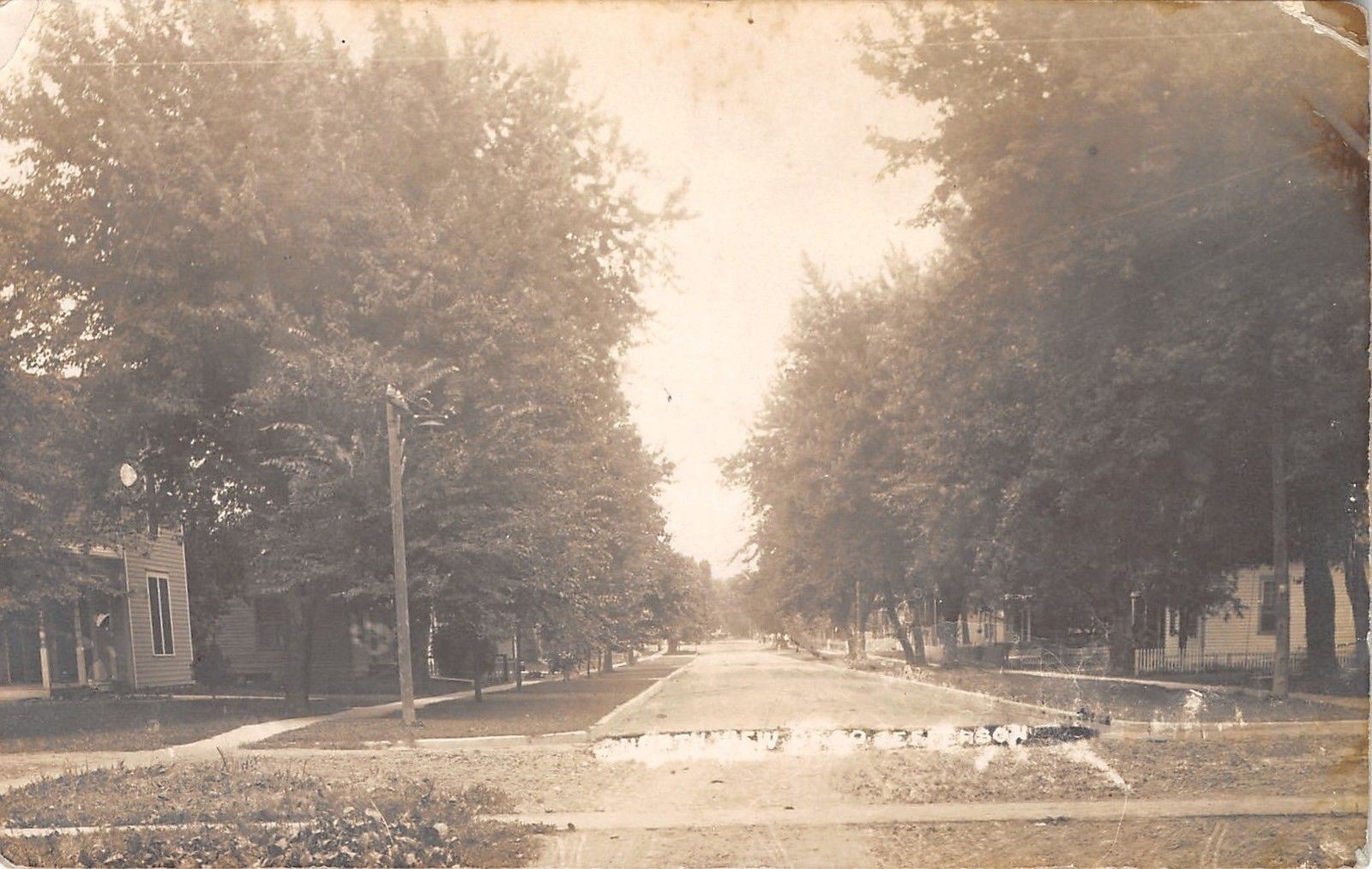 Sigourney Iowa~South Jefferson Street Scene~1910 RPPC