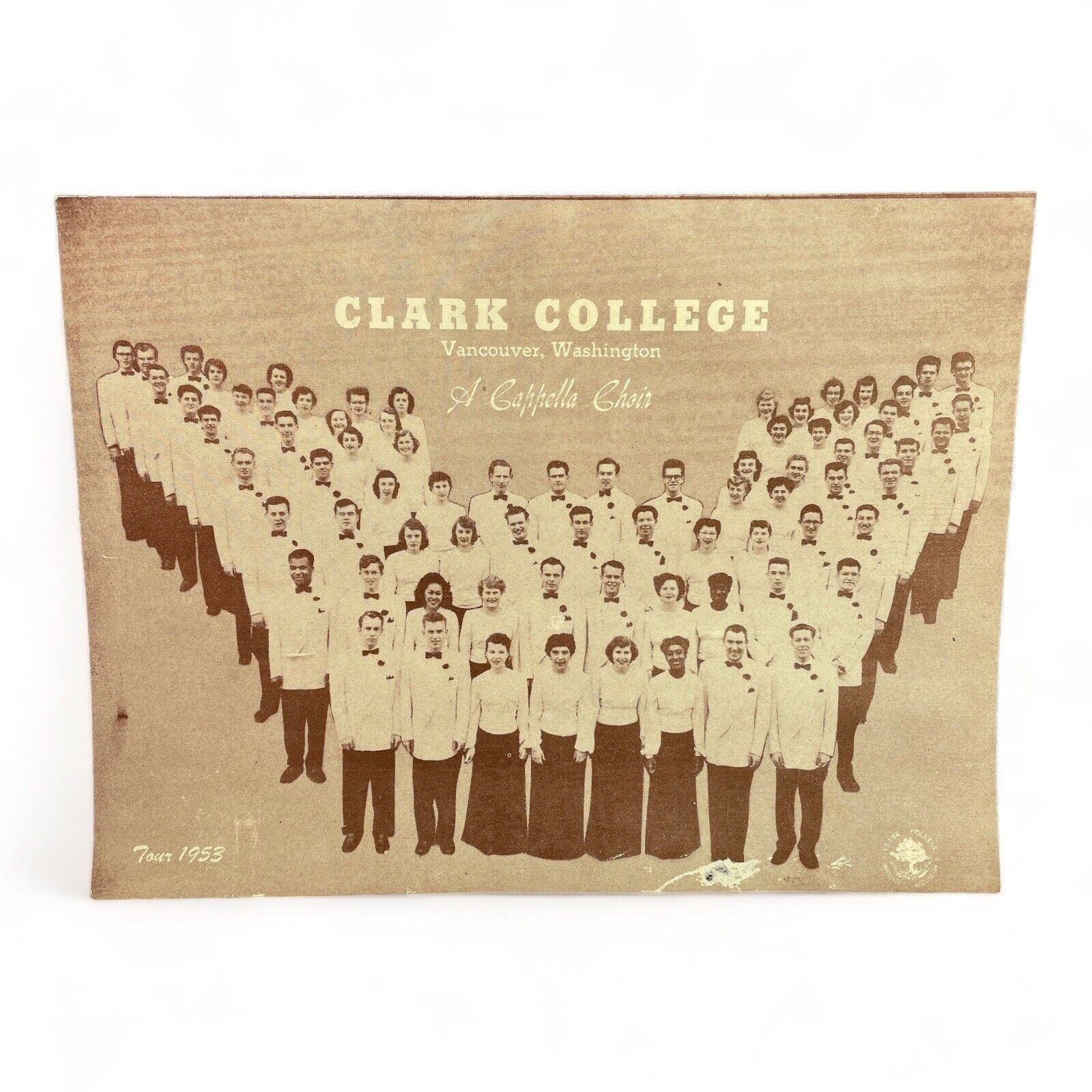 1953 Clark College A Cappella Choir On Tour Program Vancouver Washington