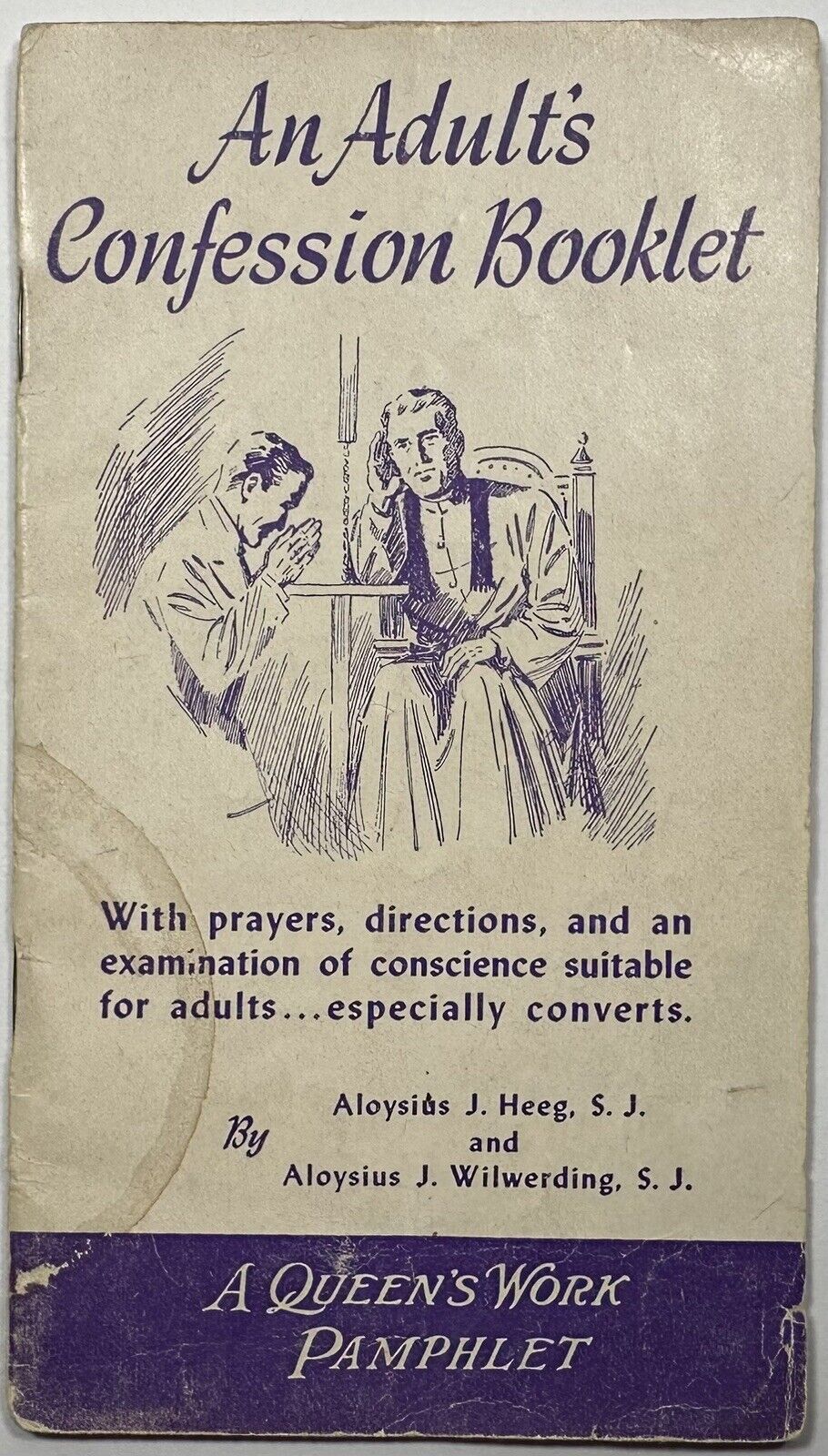 An Adult’s Confession Booklet, Vintage 1950 Holy Devotional Booklet.