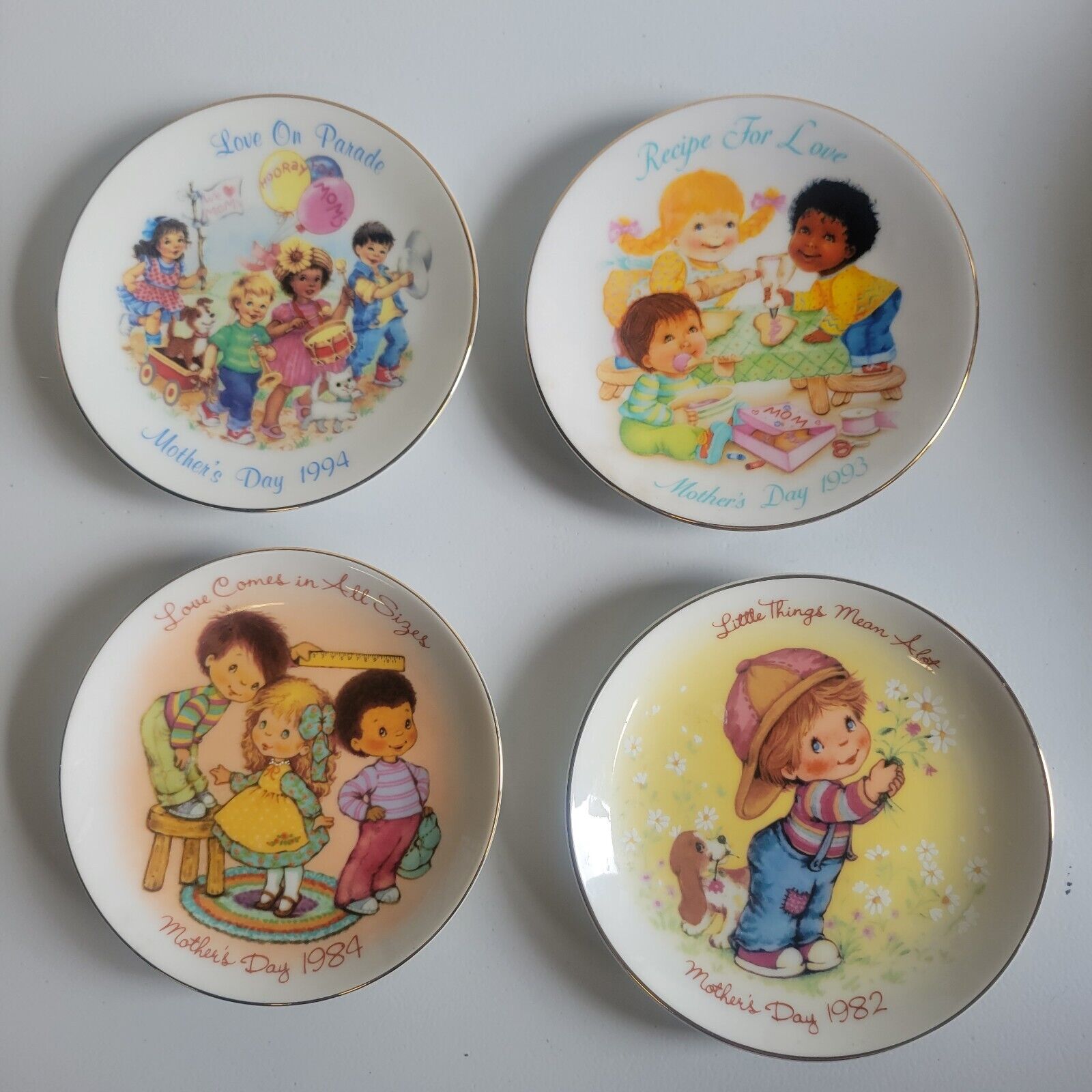 vintage avon collectors plate lot mothers day 1982,84,93,94