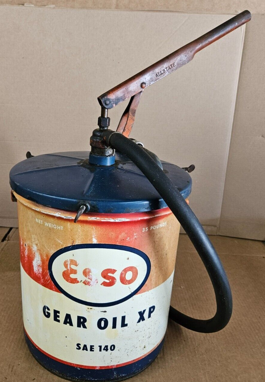 Vintage Esso Gear Oil XP Pump Can Motor Oil 5 Gallon Service Station