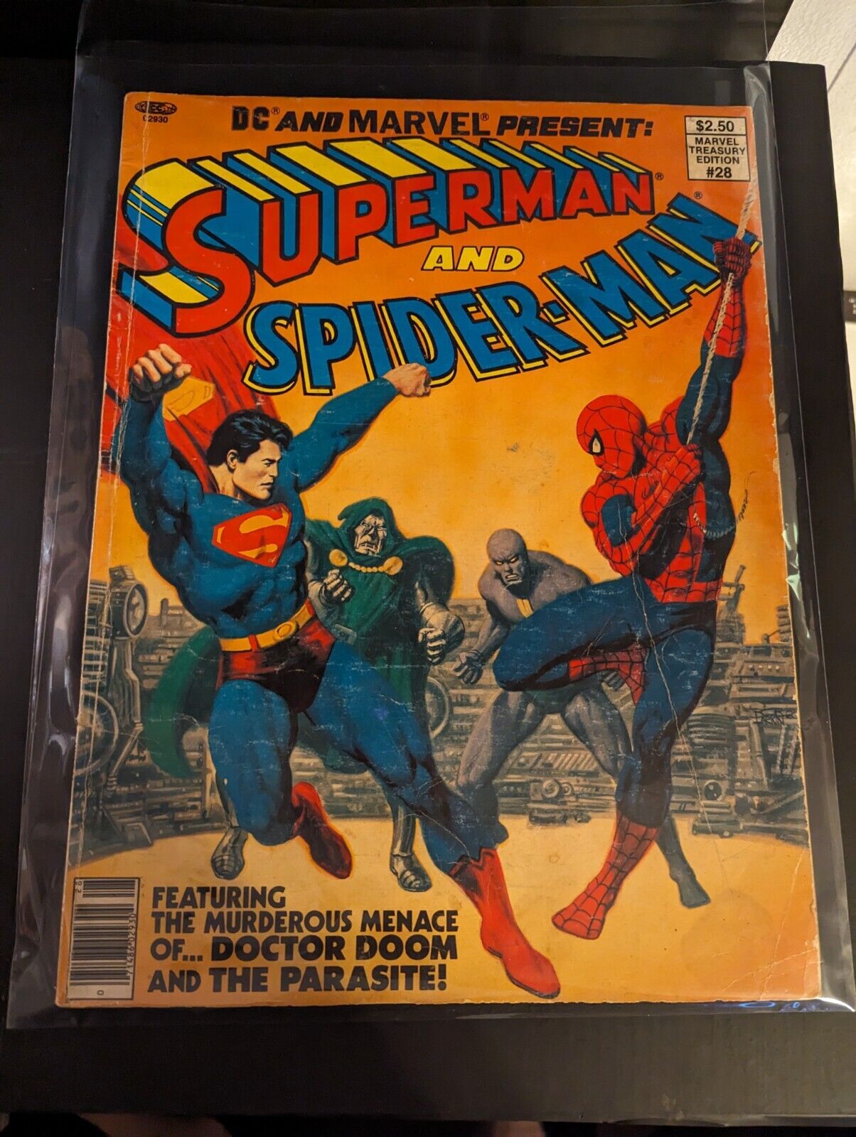 Marvel Treasury Edition #28 Superman Spiderman (5.0 VG/F) bagged  (1981)