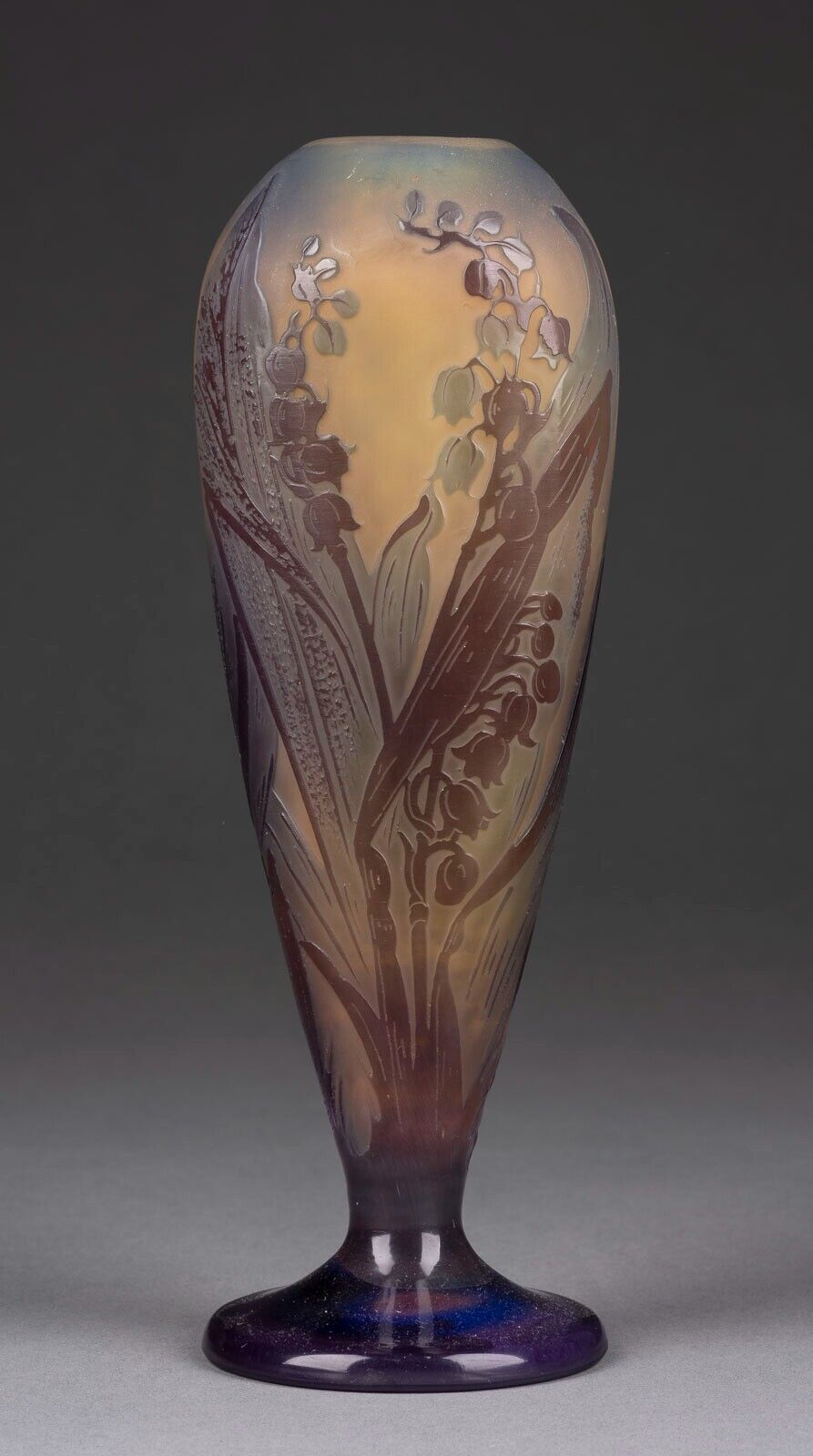 An exquisite ÉMILE GALLÉ Lily of the Valley Vase (1846 - 1904 )