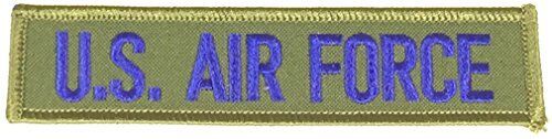 USAF U.S. AIR FORCE NAME TAPE STYLE PATCH BLUE OLIVE DRAB GREEN VETERAN AIRMAN