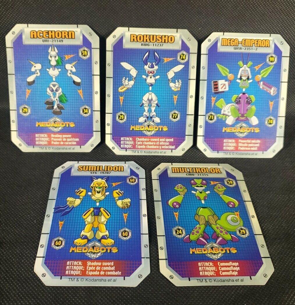MEDABOTS Robot Card Lot Mega-emperor Multikolor Sumilidon Cards Only Rare Set