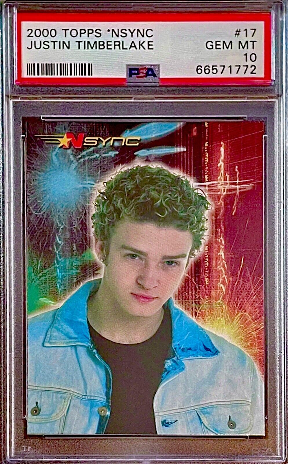 POP 1 PSA 10 RC Justin Timberlake 2000 Topps NSYNC True Rookie \