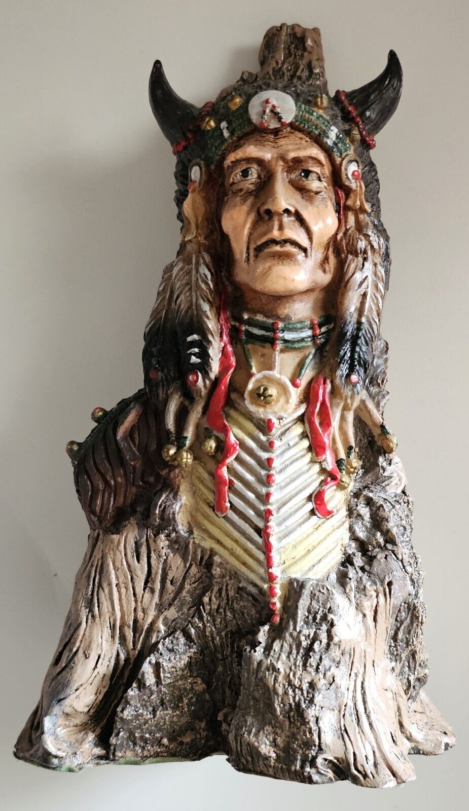 VINTAGE Old West Visions Limited Edition Native American Indian Head Statue 8.5\