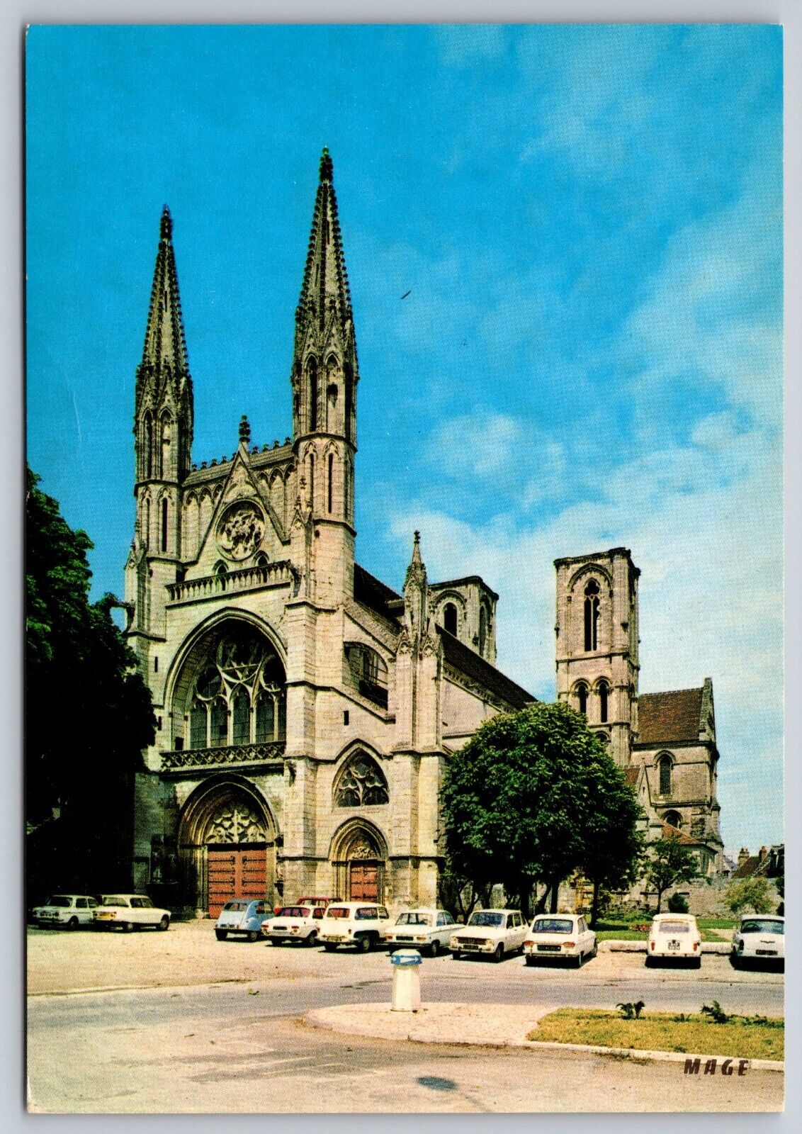 Postcard France Aisne Laon Church of St Martin 4A