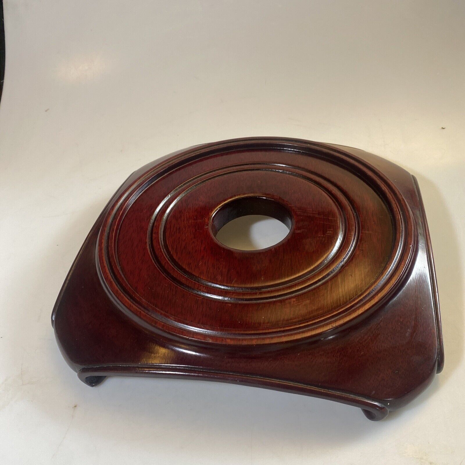 LARGE Rosewood Chinese Pedestal Stand.  11 1/2”