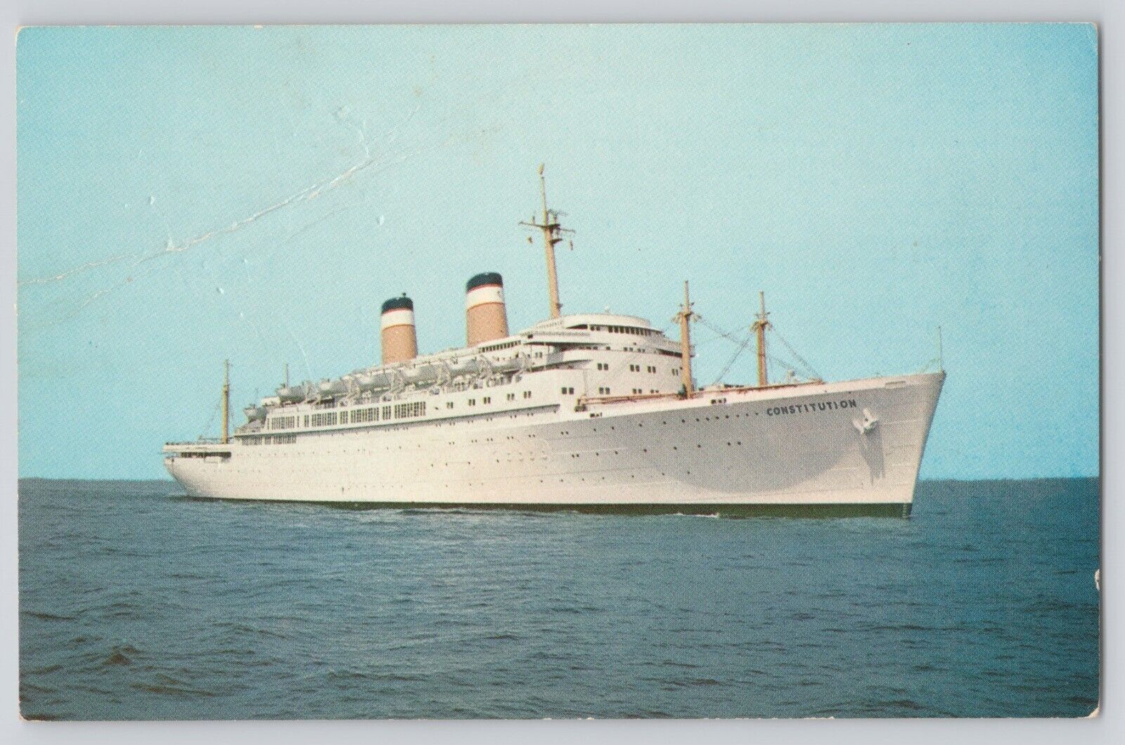 Postcard Steamship Ship SS Constitution Vintage Unposted