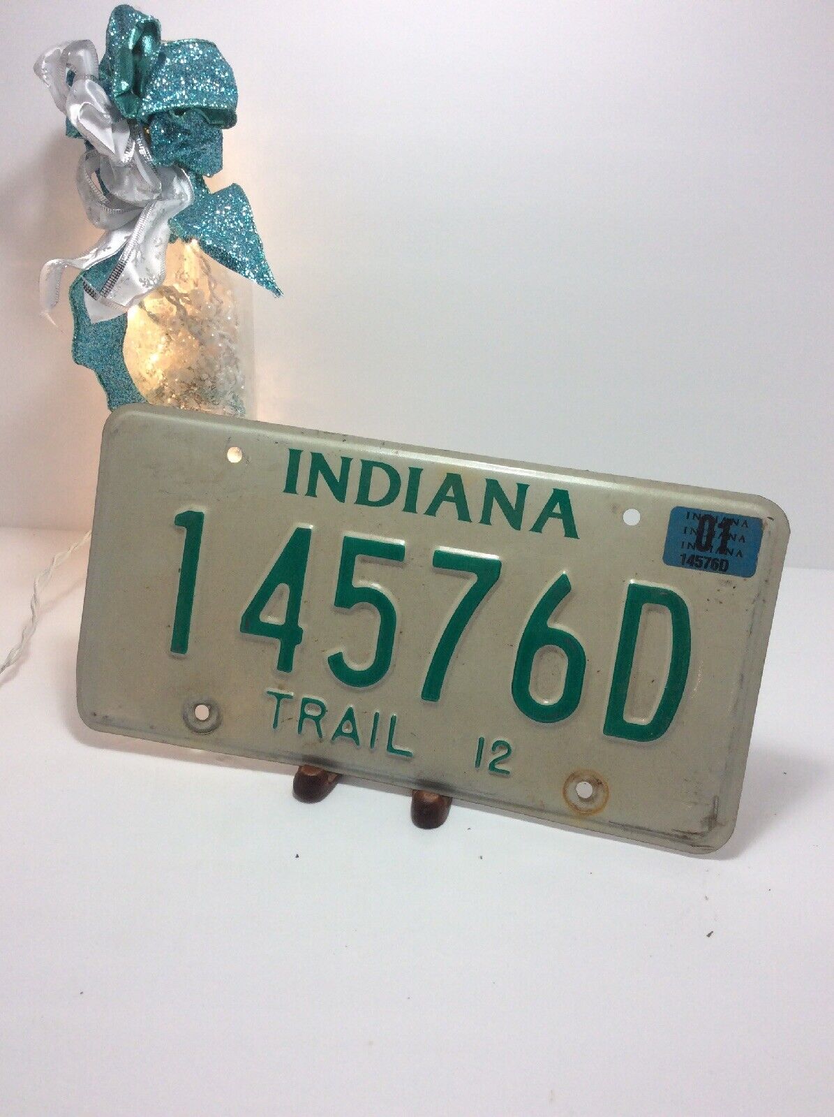 Vintage Indiana License Plate -  - Single Plate 2001