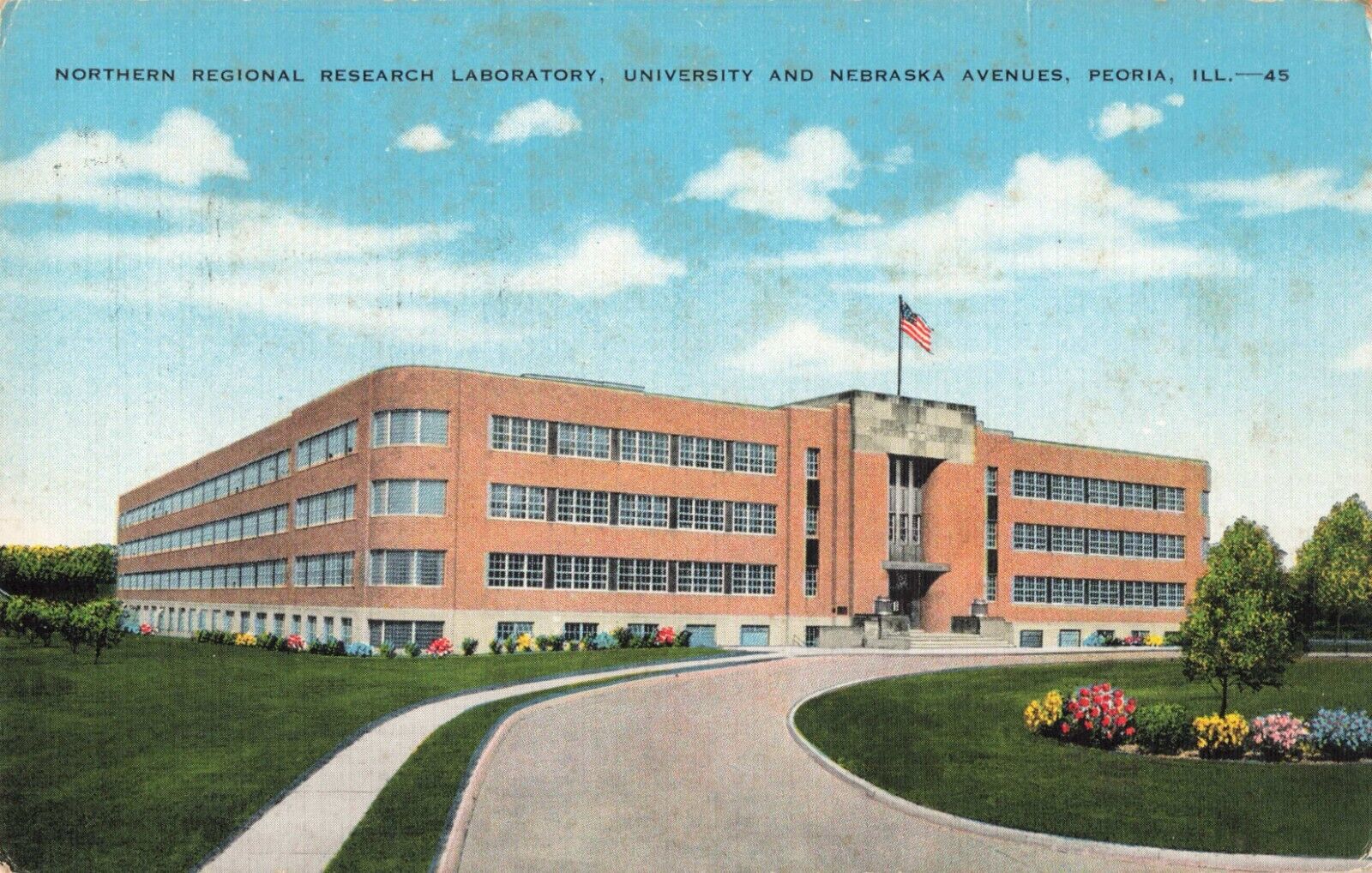 Peoria IL Illinois, Northern Regional Research Laboratory, Vintage Postcard