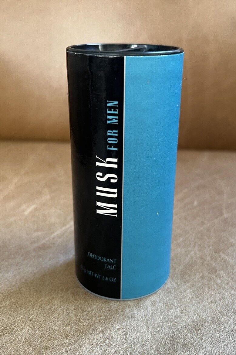 Musk for Men by Avon Deodorant Talc 2.6 oz New Vintage
