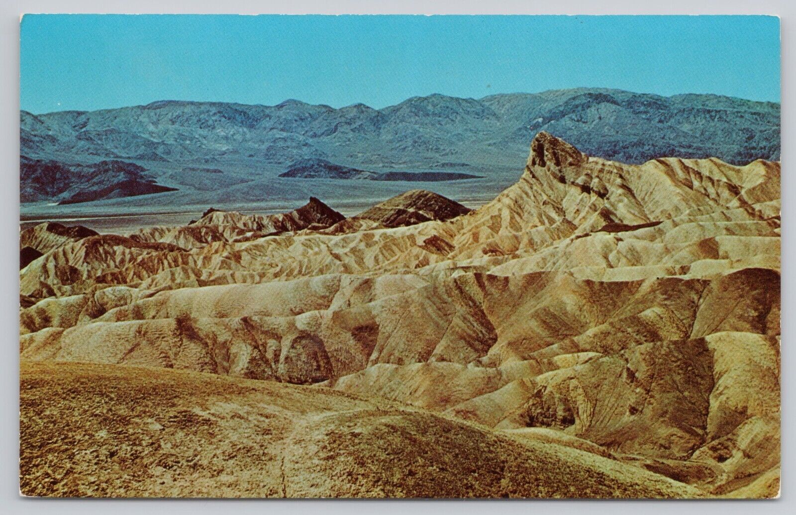 Death Valley California, Manly Beacon from Zabriskie Point, Vintage Postcard