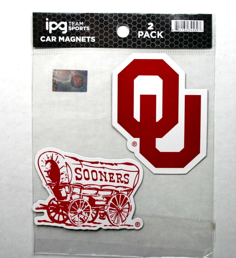 2 Pack - Oklahoma Sooners NCAA - Car Fridge Magnets NEW