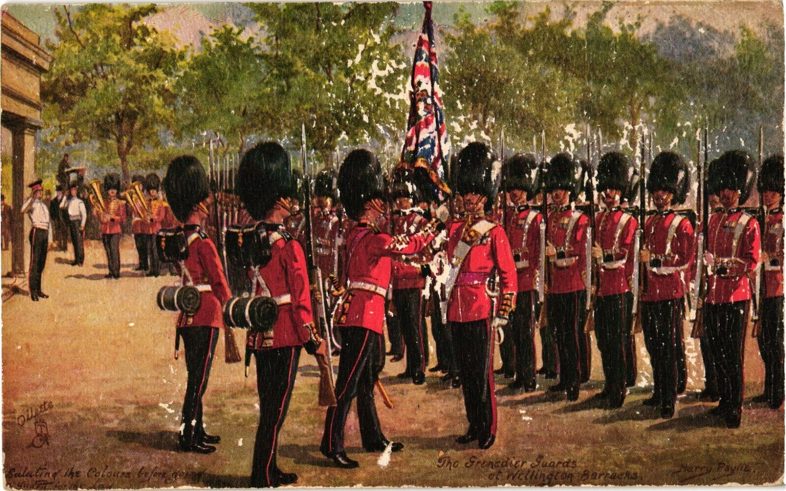 Grenadier Guards, Ceremony Of Mounting The King\'s Guard, London England Postcard