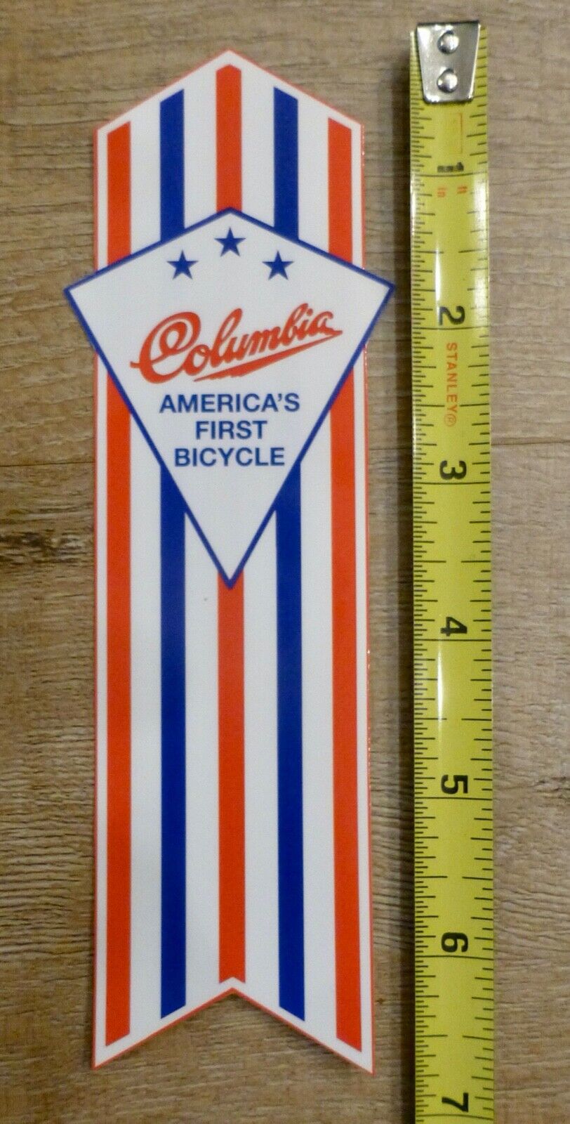 1960\'s Columbia Firebolt bicycle seat tube mast decal sticker