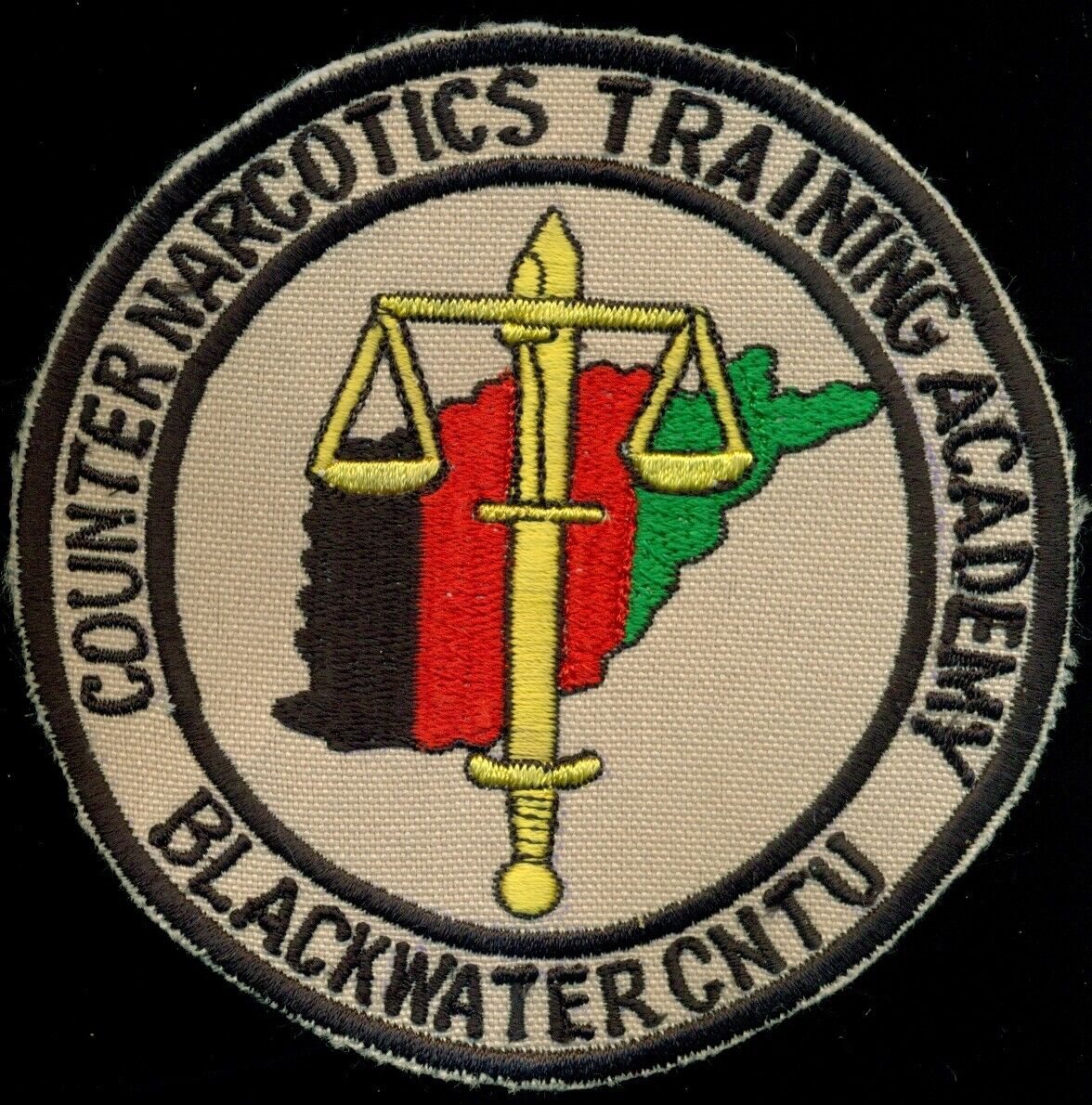 DEA Blackwater Afghanistan Counter Narcotics Academy Patch CC-1