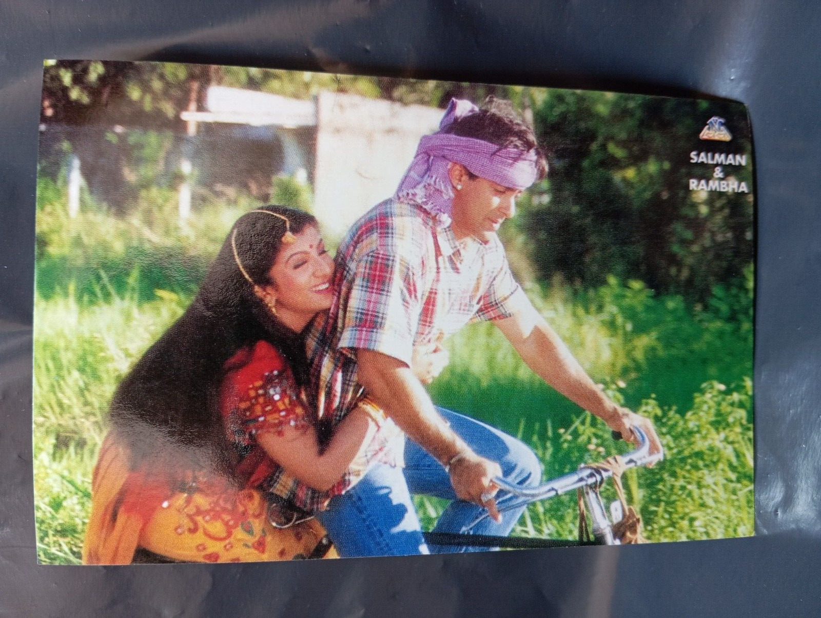 Bollywood actors: Salman Khan Rambha -  Rare postcard post cards India