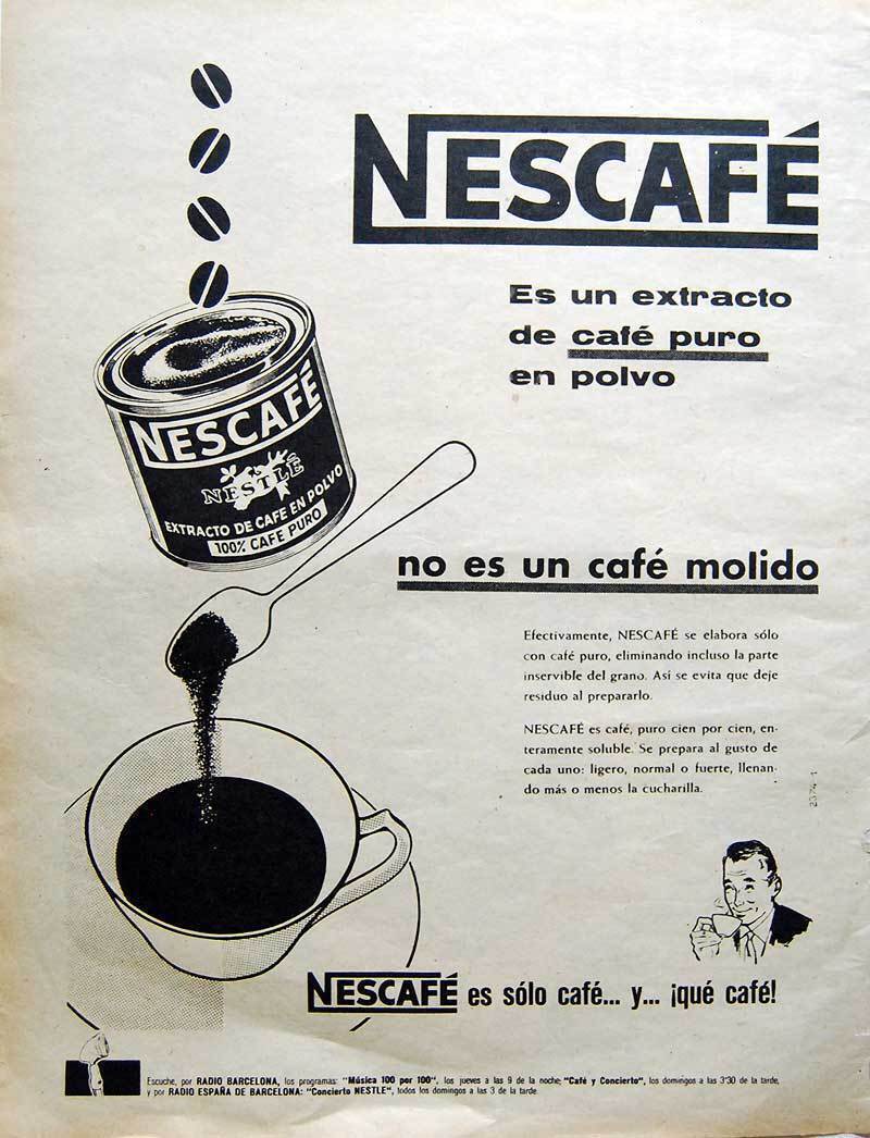 Nescafe advertising. Original 1959