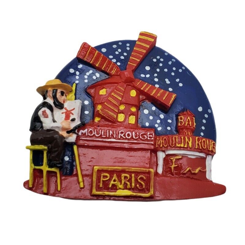 Moulin Rouge Paris Fridge Refrigerator Magnet Travel Tourist Souvenir Country