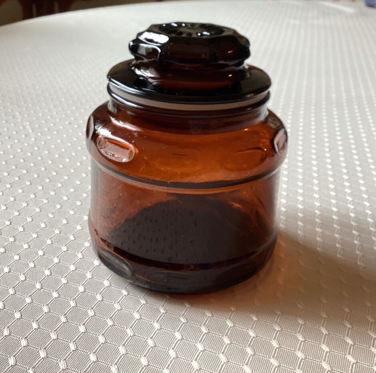 Rare Vintage 1960’s , Amber Apothecary Jar