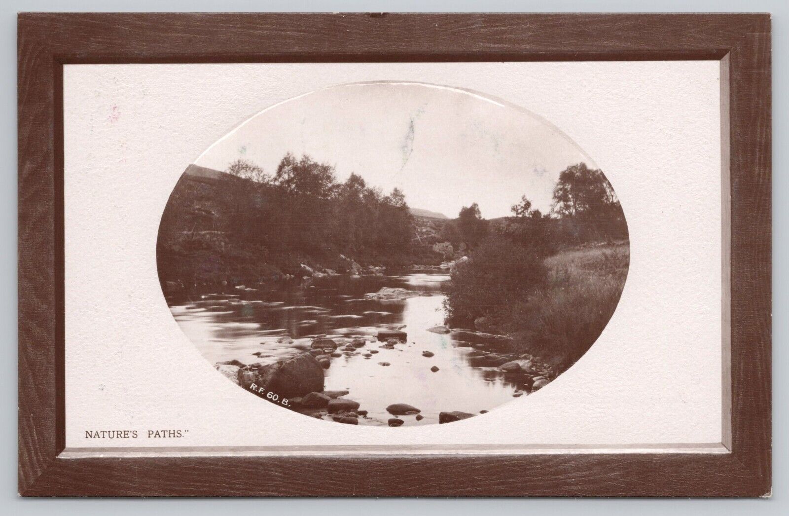 Postcard RPPC Nature's Paths Stream View by Rotograph Co Vintage, PM 1911
