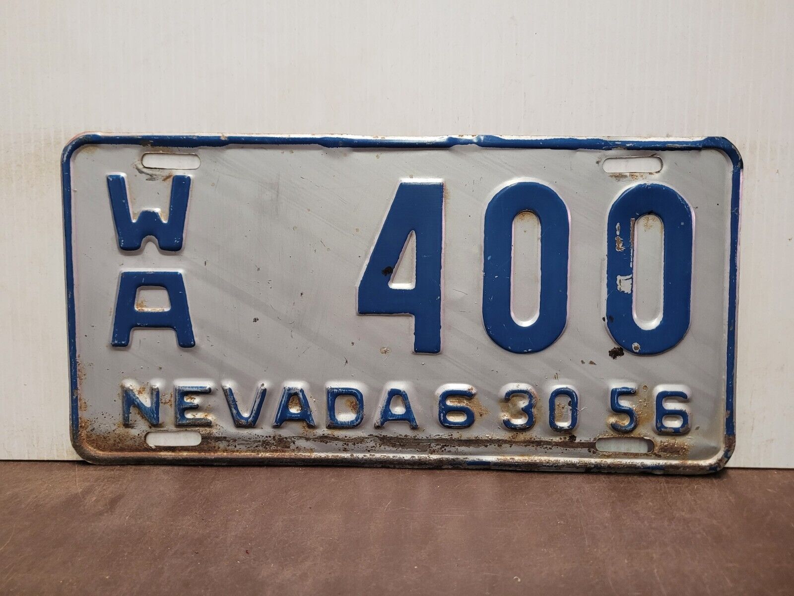 1956 Nevada License Plate Tag with 400