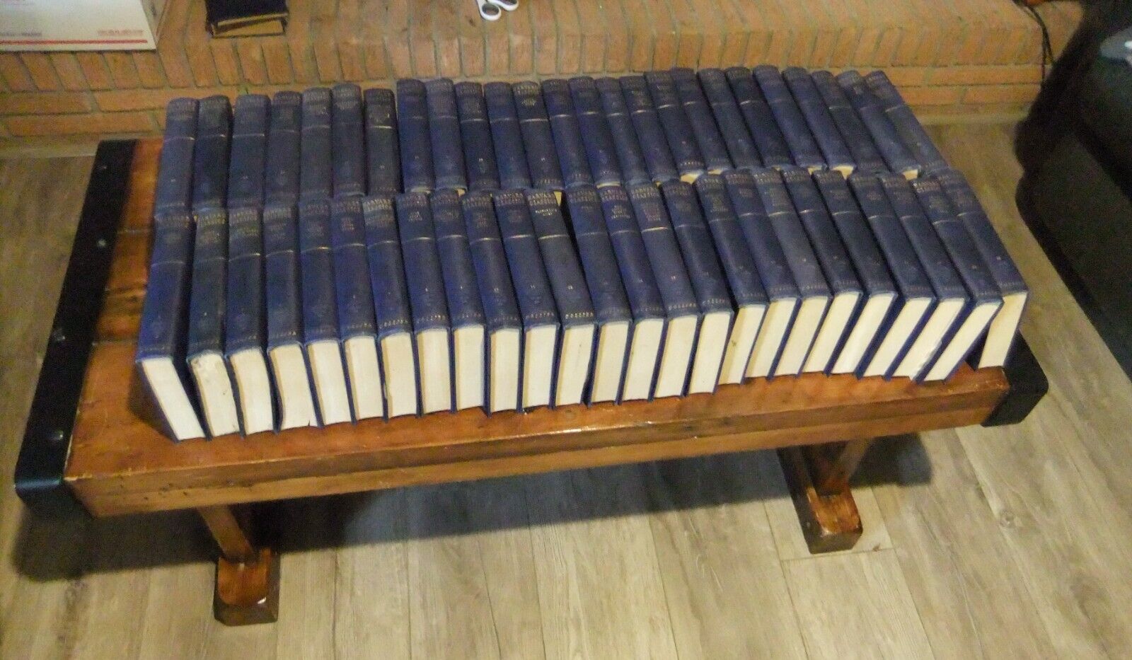 The HARVARD Classics, Complete 52 Volume Blue Set - Some w/Water Damage on Cover