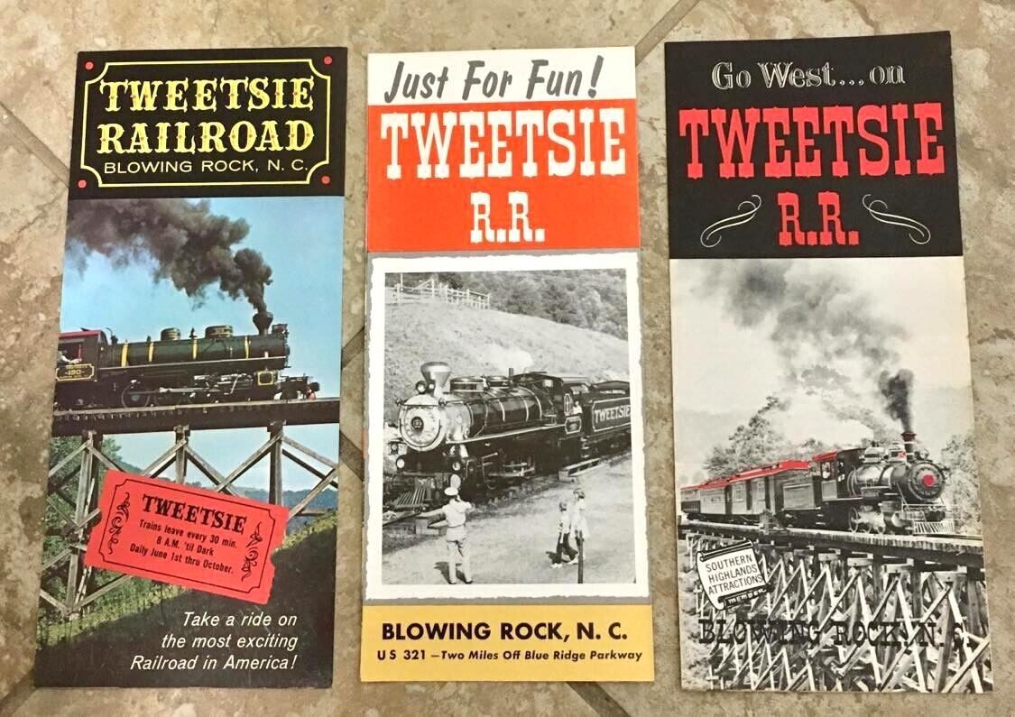 Tweetsie Railroad Brochures 3 Different NM Vintage 1960\'s
