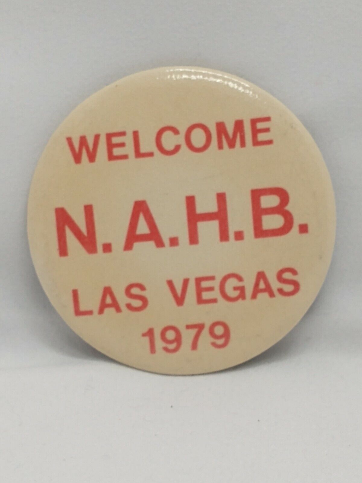 Vintage N.A.H.B. Las Vegas Pinback Button Pin 
