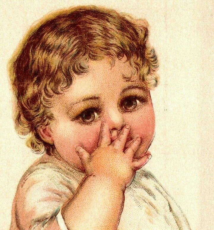Victorian Trade Card Grandma's Coffee Baby Picture Gray Kingman and Collins 