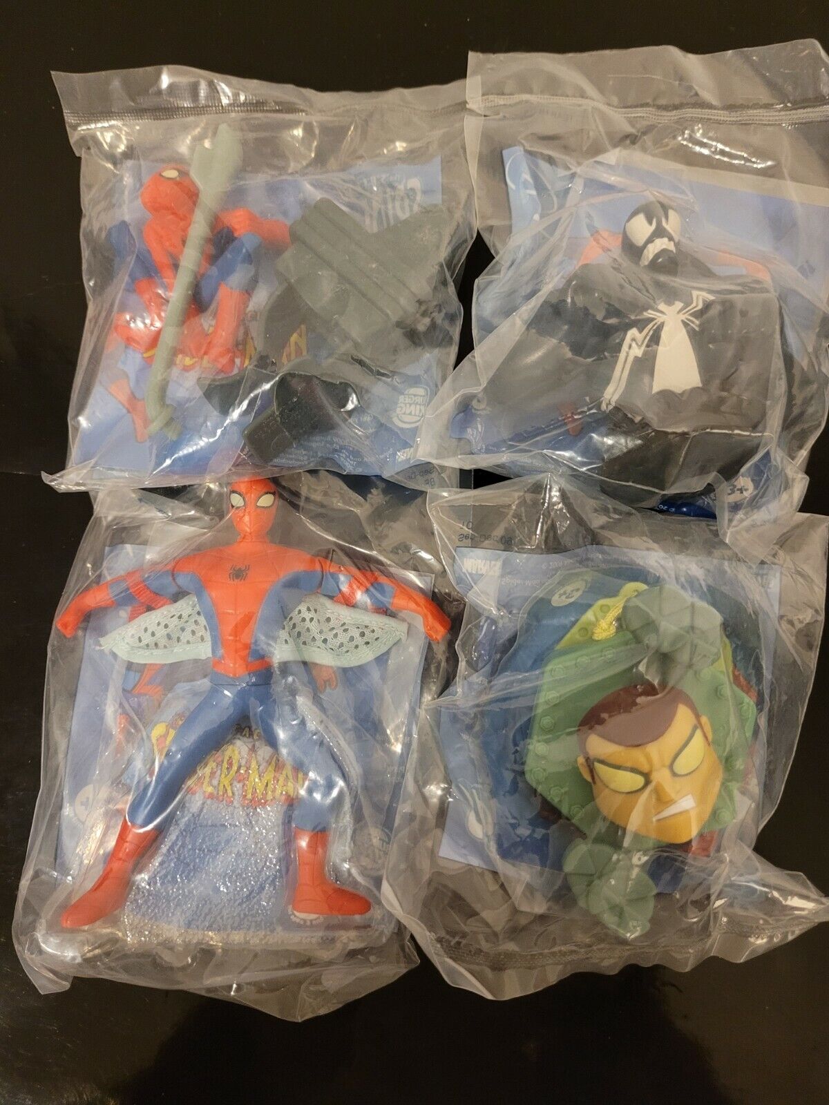 spiderman animated series Burger King Toys Complete Set, Lot Of 4