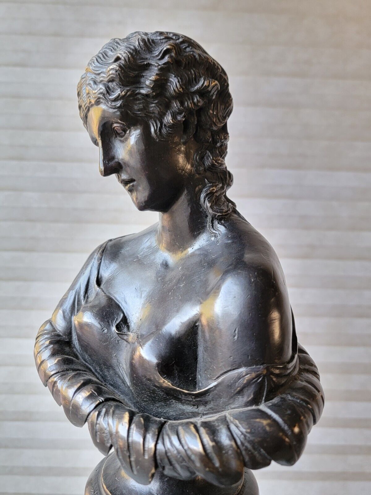 Old European Neoclassical  Bronze Bust of Water Nymph CLYTIE