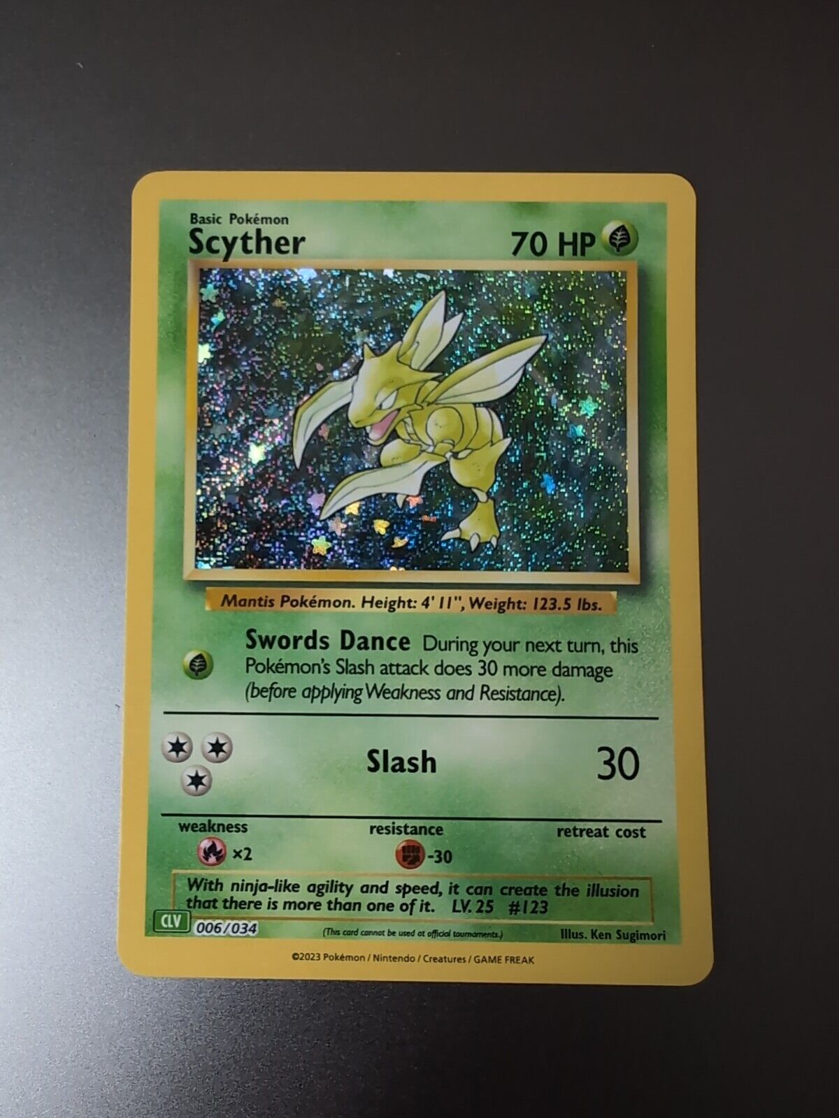 Scyther 006/034 CLV Classic Collection Pokemon Card in Excellent Condition