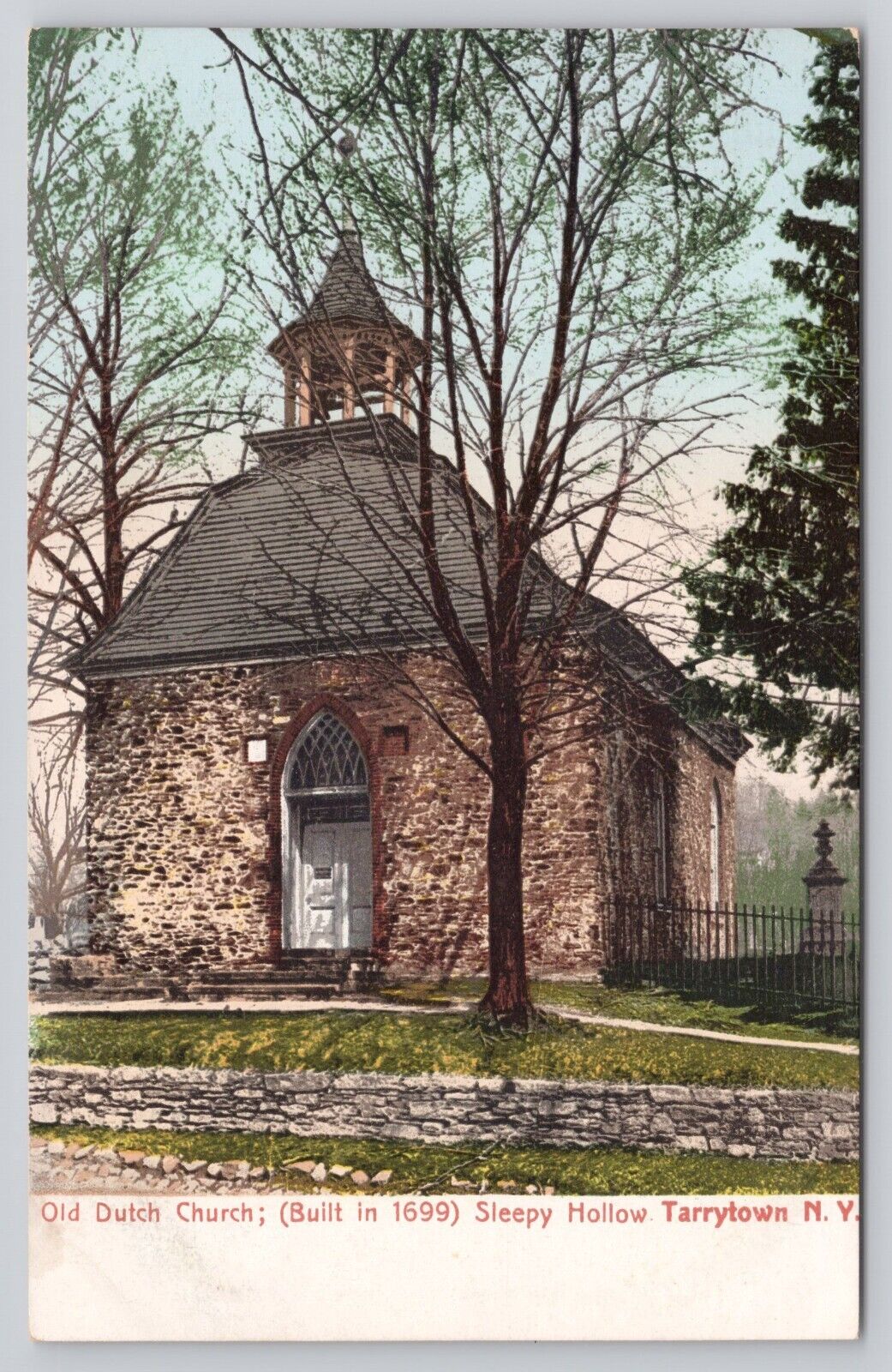 Tarrytown NY New York Old Dutch Church Built 1699 Sleepy Hollow c1905 Postcard