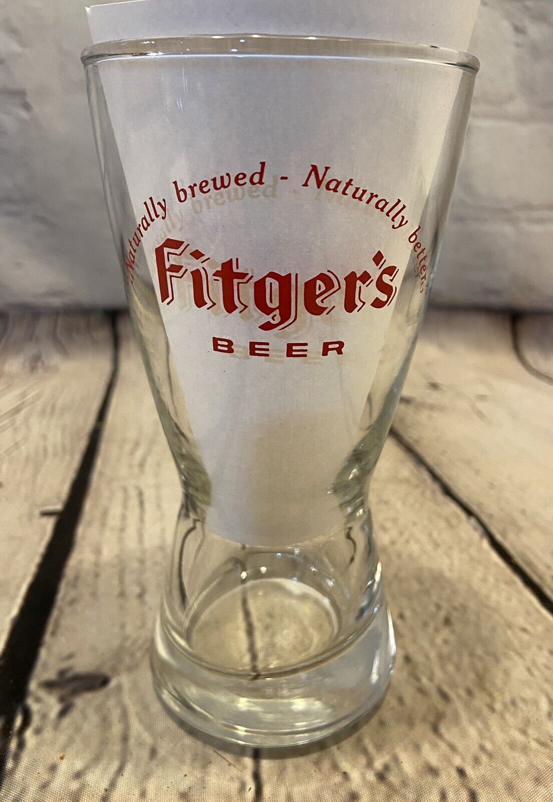 Vintage Fitger’s Beer Glass Duluth MN Pilsner 6”