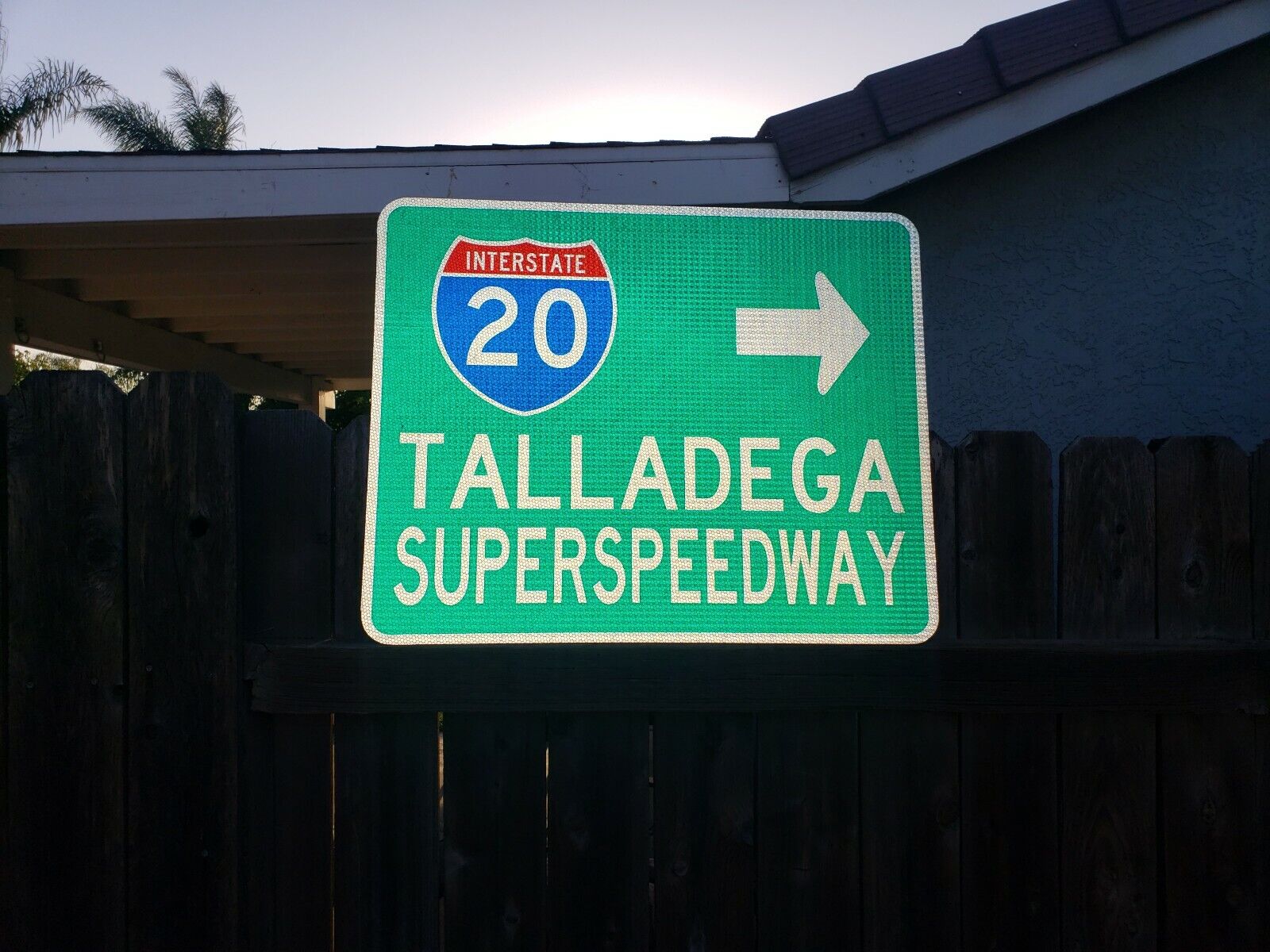 TALLADEGA SUPERSPEEDWAY Interstate 20 road sign, 30\