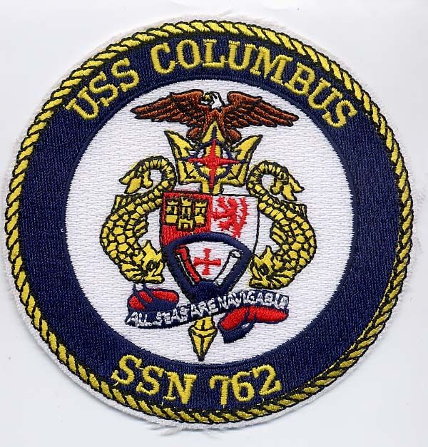 USS Columbus SSN 762 - Crest BC Patch Cat No B278