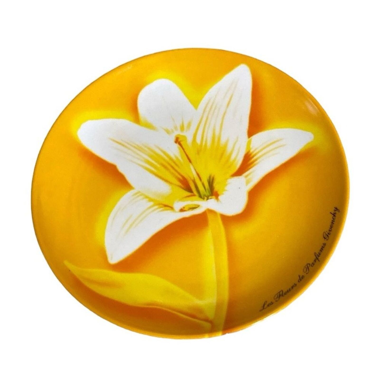 2003 Givenchy Les Fleurs De Parfums 8” Dessert Plate Yellow Orange Lily