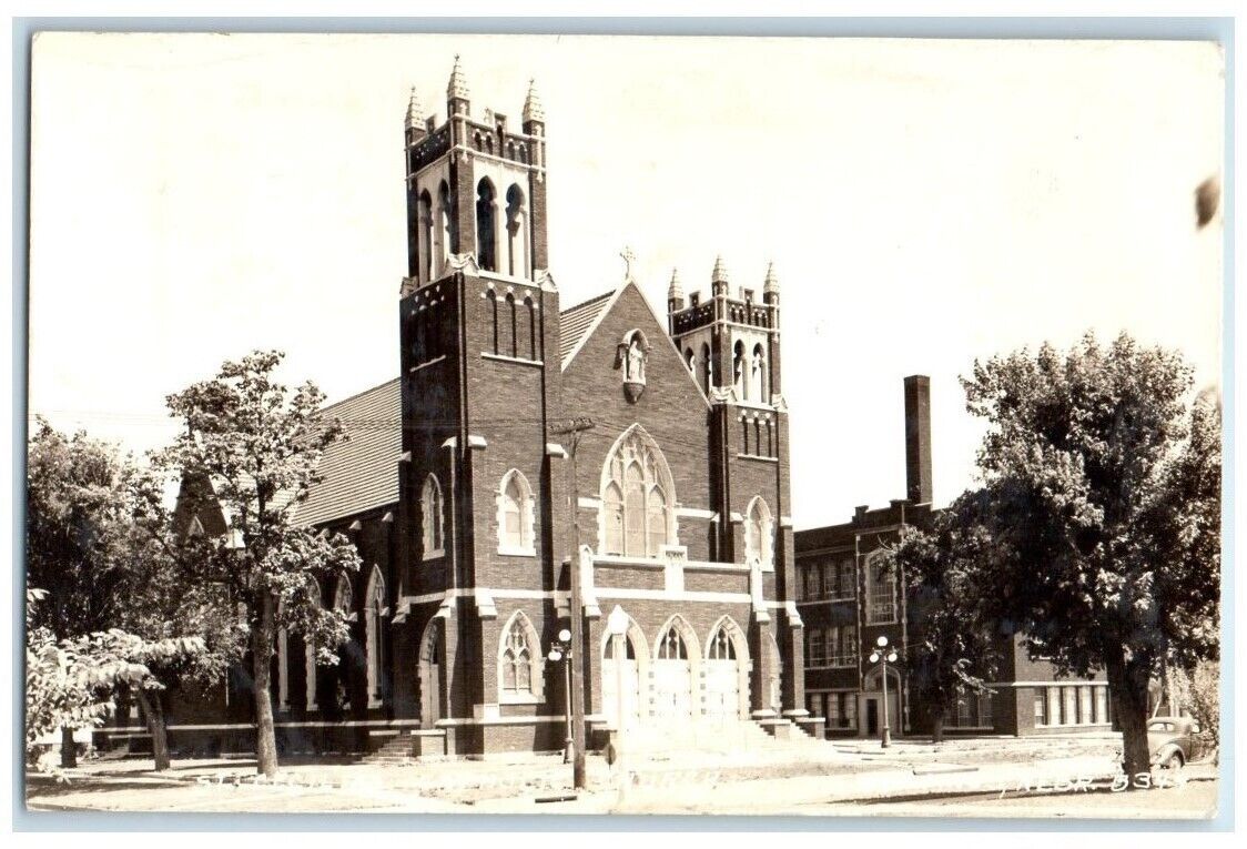 c1905 St. Cecilia\'s Catholic Church Hastings Nebraska NE RPPC Photo Postcard