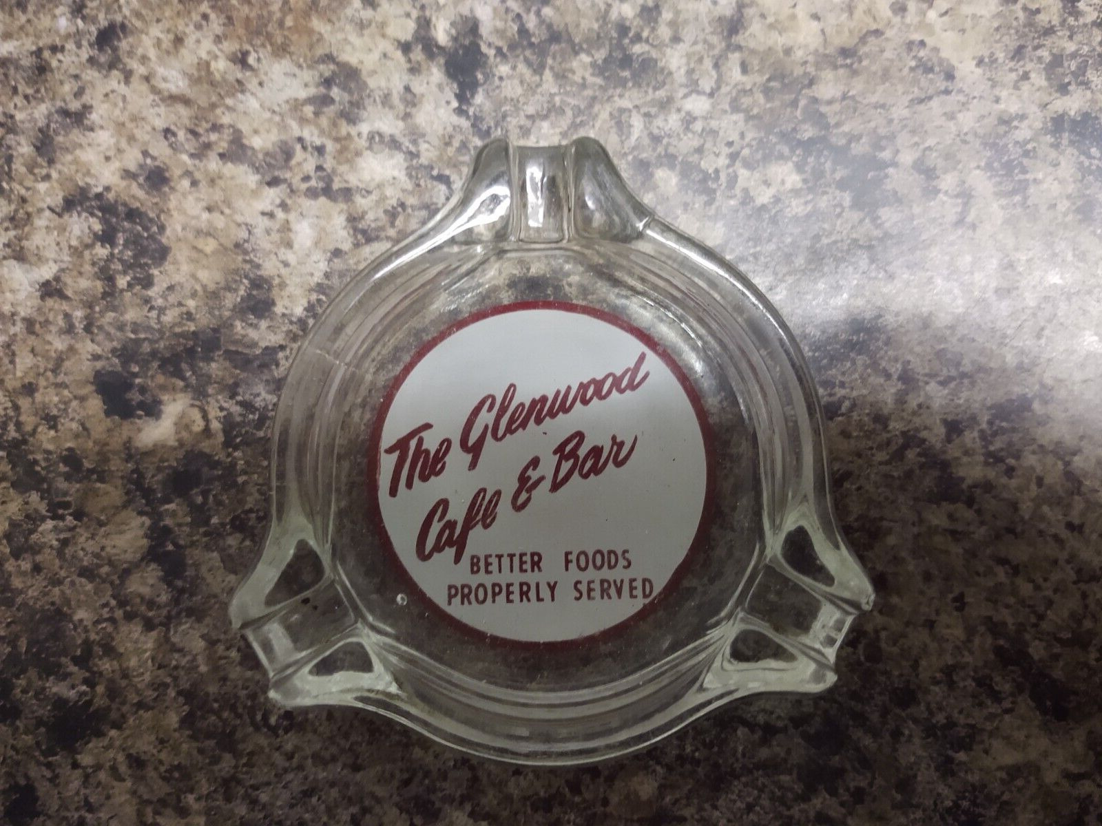 1950\'S GLENWOOD CAFE & BAR vintage advertising ashtray Glenwood Springs Colorado
