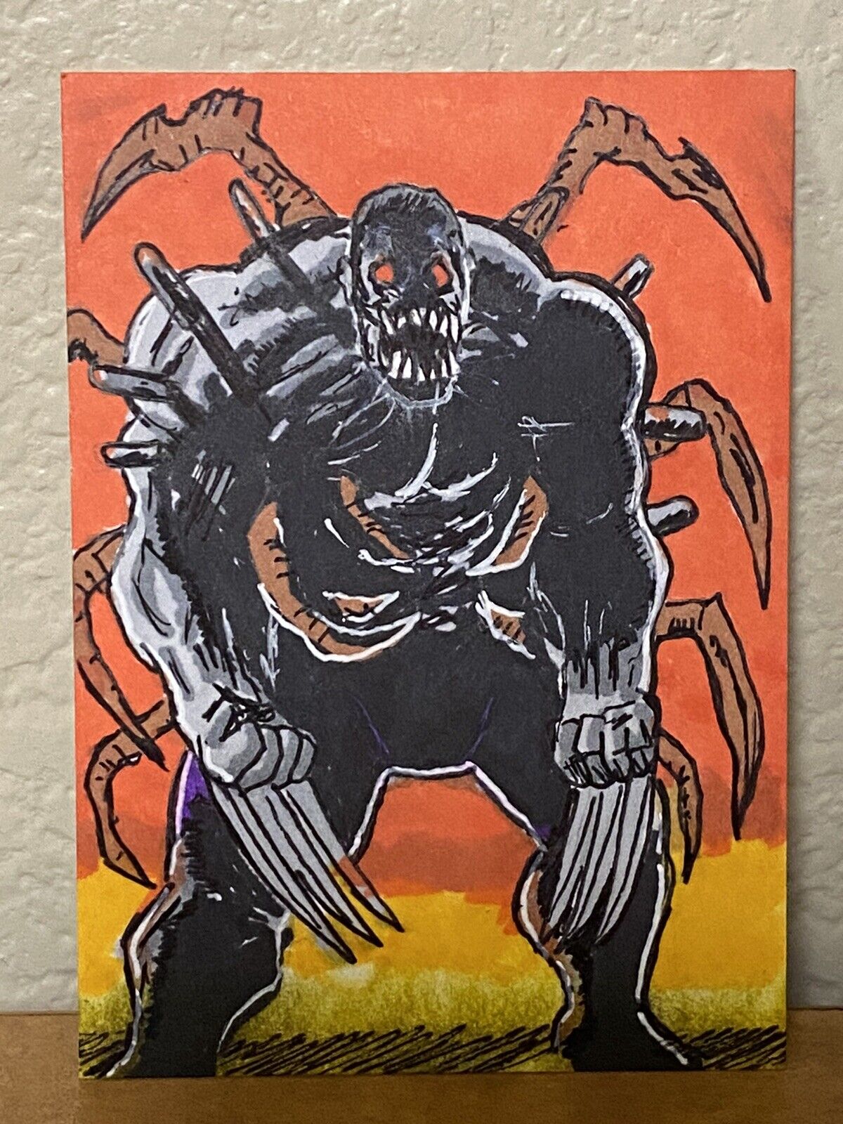 Weapon H #3 Brood Cover Of Clay Original 1 Of 1 Sketch Card By Nate Rosado 