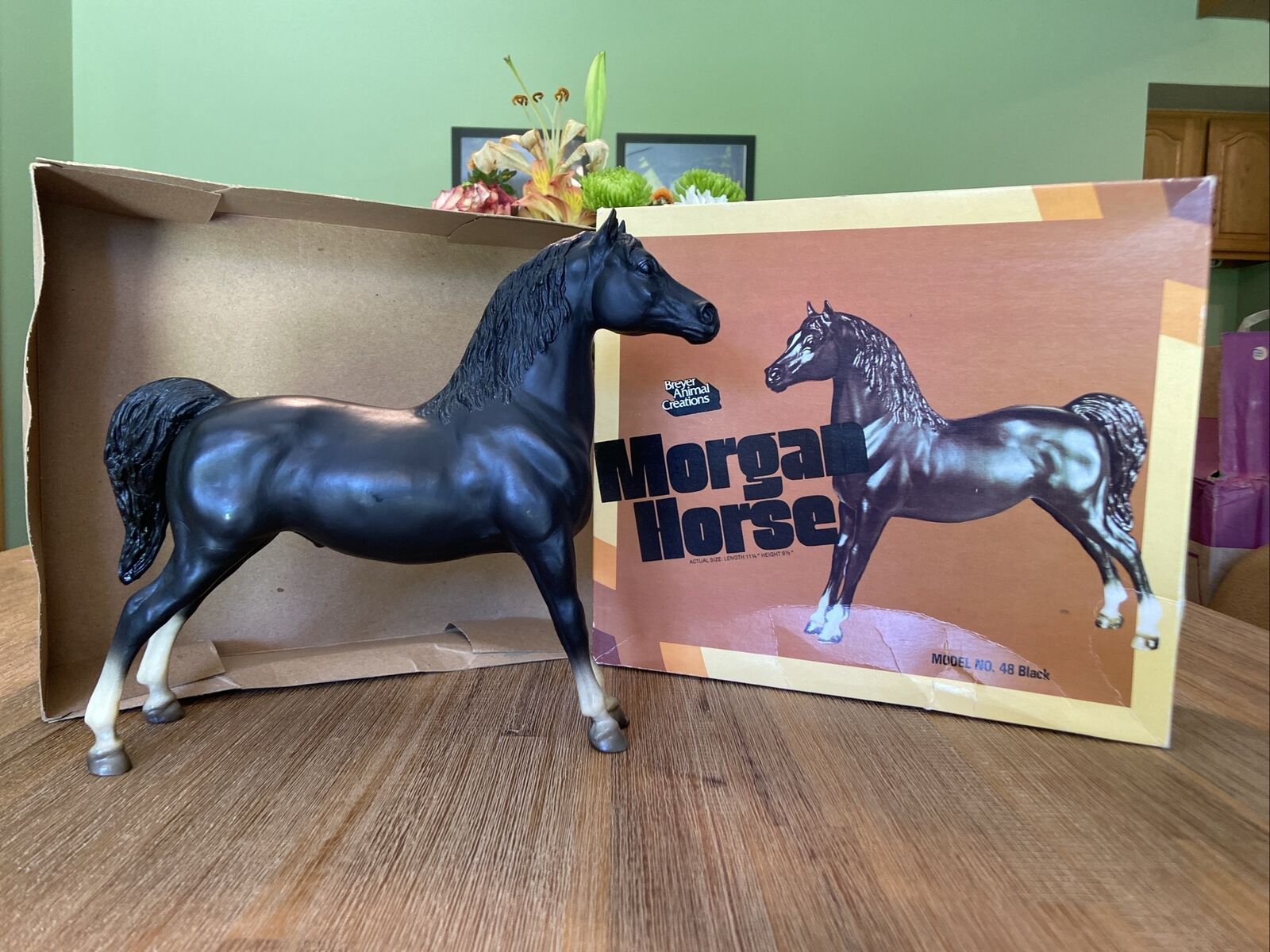 1979 Vintage Breyer Animal Creations Hand-painted Black Morgan Horse No. 48  CIB